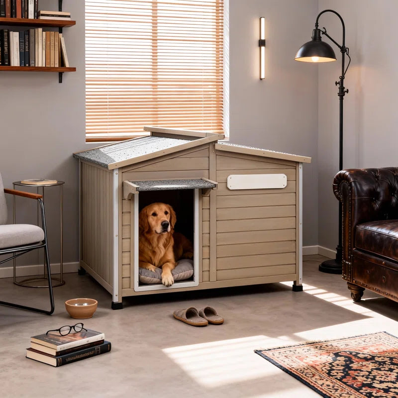 Haiya Dog House with Chew-Proof Iron Frame
