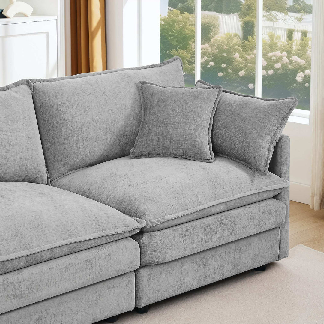 Modular Sectional Sofa, 102 Inch L Shaped Couch Set for Living Room