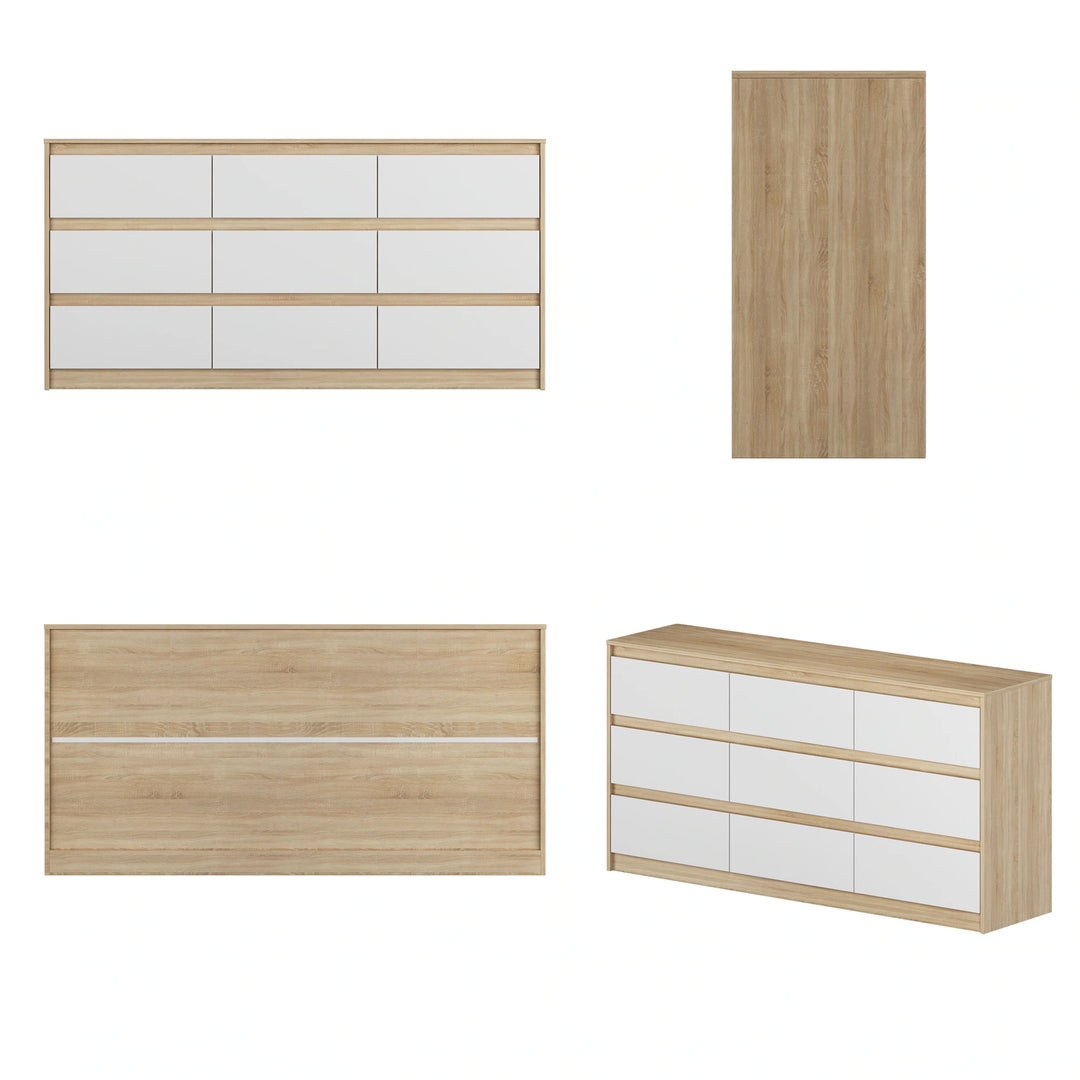 63"W 9 Drawer Dresser Accent Dresser for Living Room Bedroom Chest
