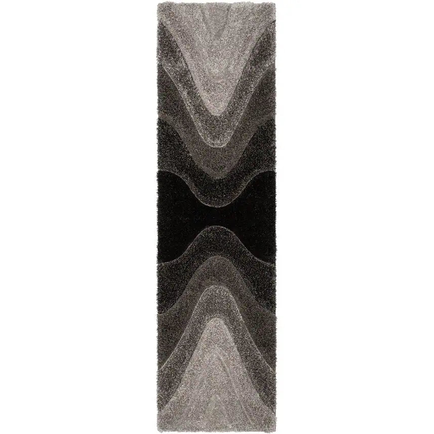San Francisco Luz Geometric Modern Carved Shag Area Rug