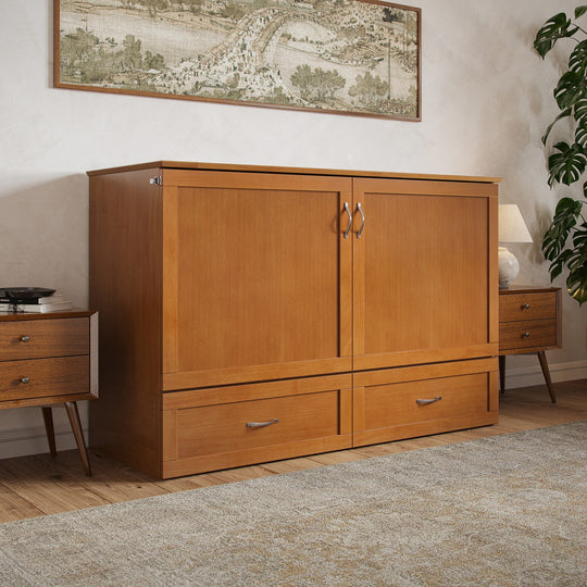 Hamilton Murphy Bed Chest with Mattress and Storage Drawer