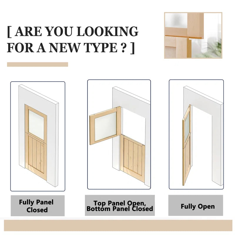 Blackboard Interior Dutch Door Easy-To-Clean Surface without Hardware Included