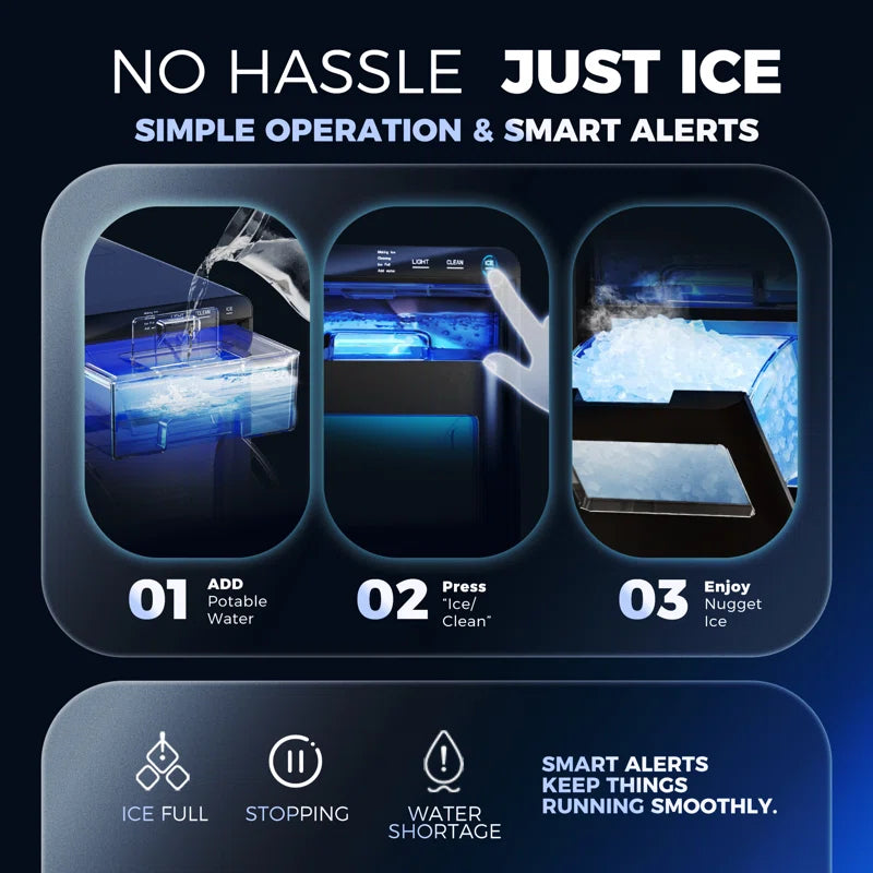45 Lbs. Daily Nugget Ice Maker Countertop