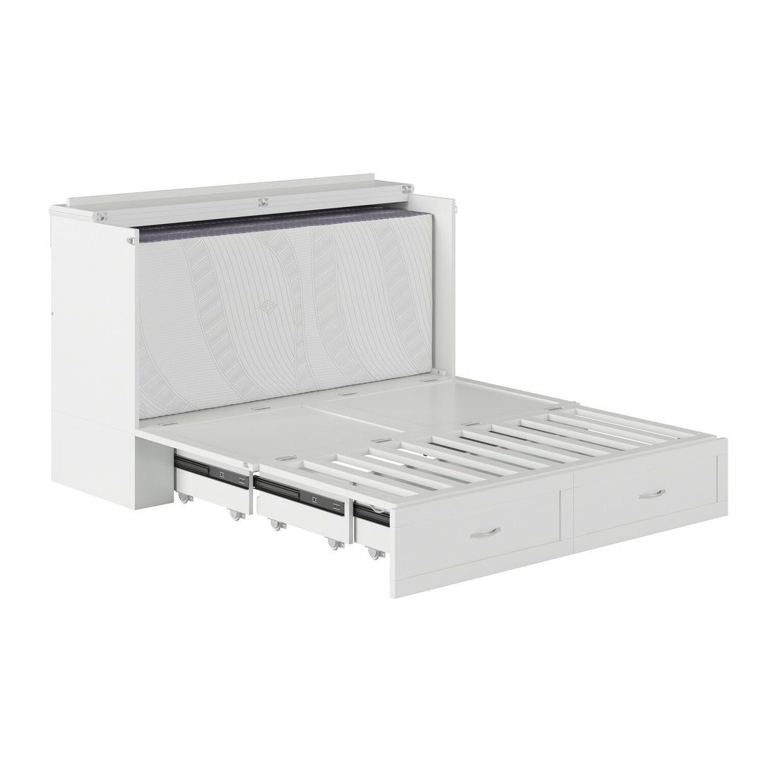 Hamilton Murphy Bed Chest with Mattress and Storage Drawer