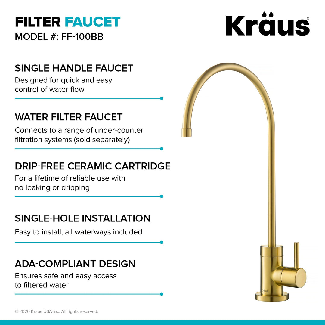 2-Function 1-Handle 1-Hole Pulldown Sprayer Brass Kitchen Faucet