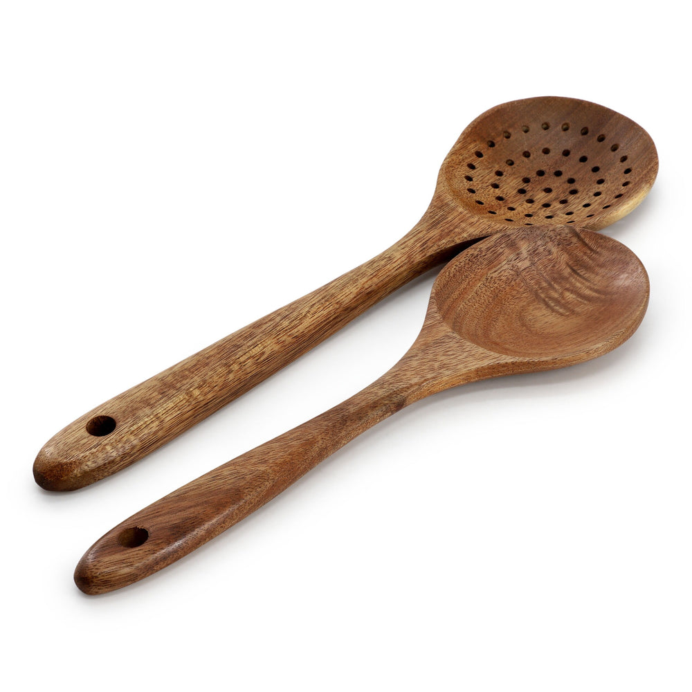 6 Piece Acacia Wood Cooking Utensil Set for Nonstick Cookware