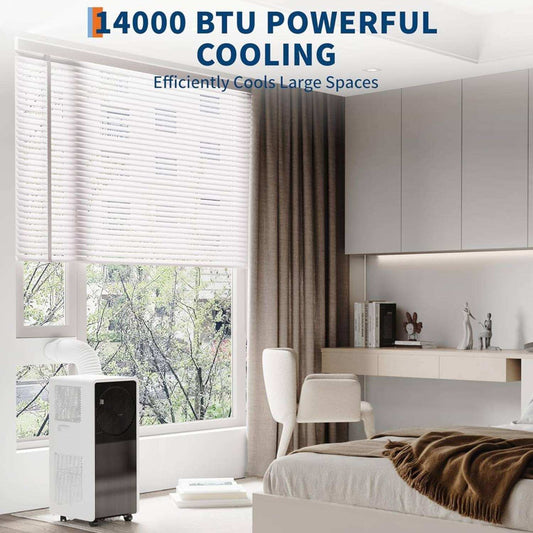 3-In-1 14000 Btus Portable Air Conditioner for Rooms up to 600-750 Sq.Ft.