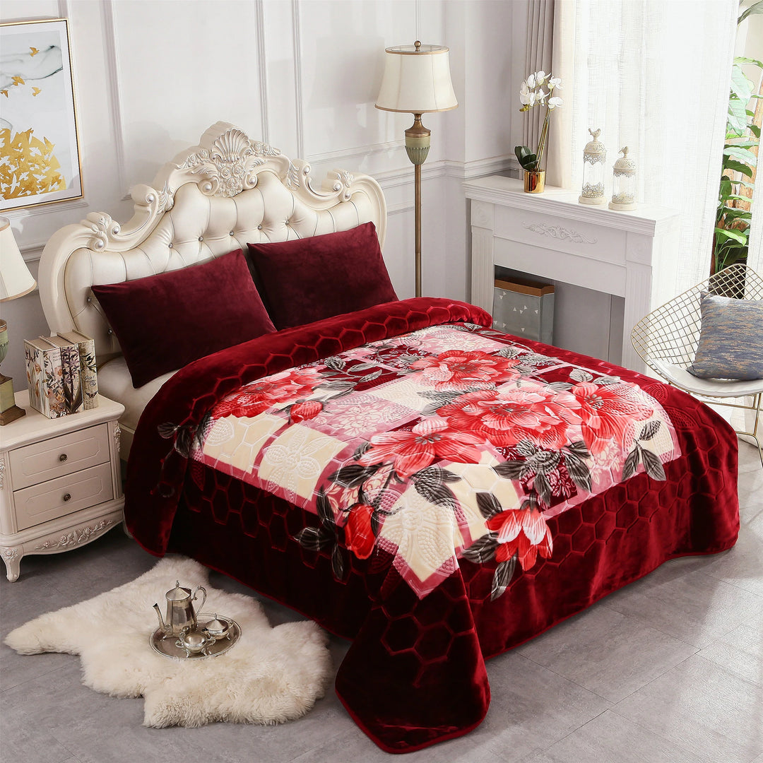 Heavy Korean Mink Fleece King Size Blanket, Christmas Gift for Parents