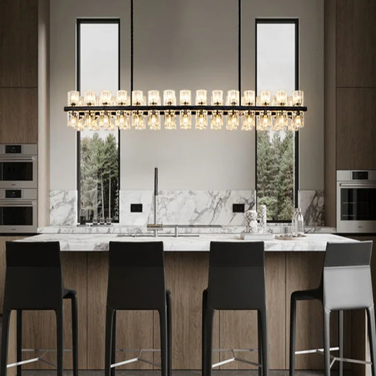 Wagon Wheel Chandelier with Crystal Shade