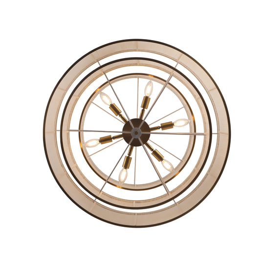 6-Light Dimmable Tiered Drum Chandelier - Brushed Gold