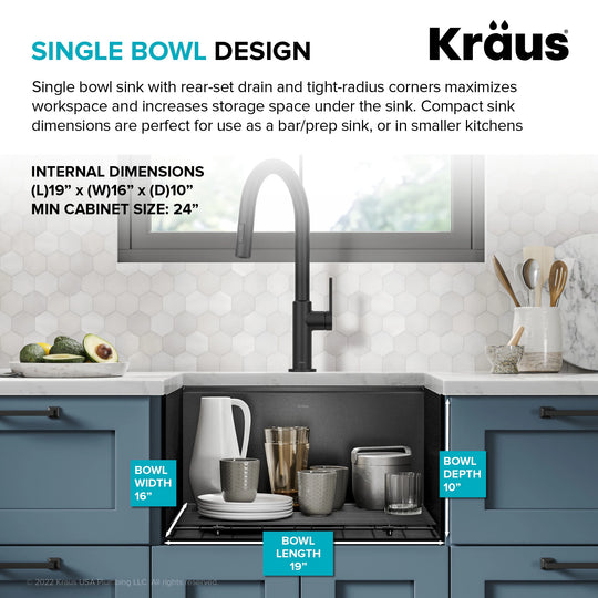 Kore Workstation Undermount Stainless Steel Kitchen Sink