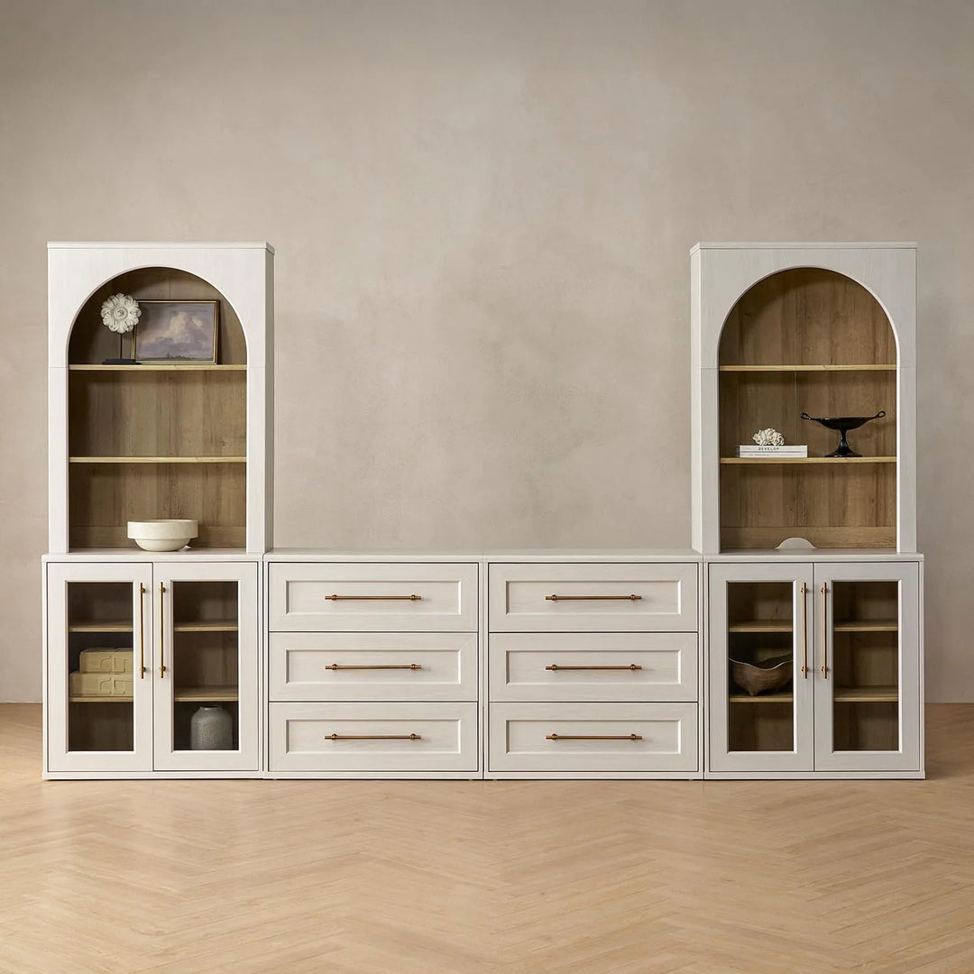 Mopio Blake 4 Piece Entertainment Center with Storage