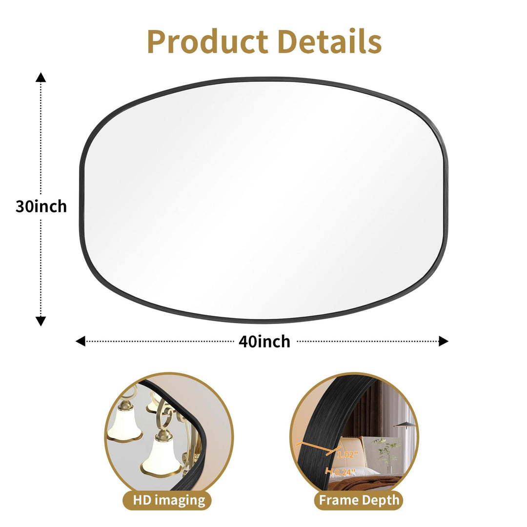 2 Pack Oval Mirror Vanity Decorative Wall Mirror