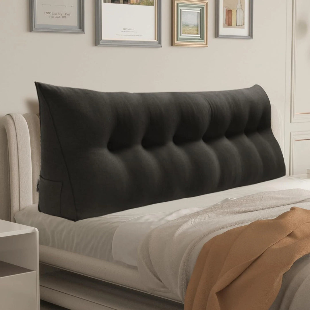 Bed Rest Wedge Reading Pillow Headboard Back Support Cushion