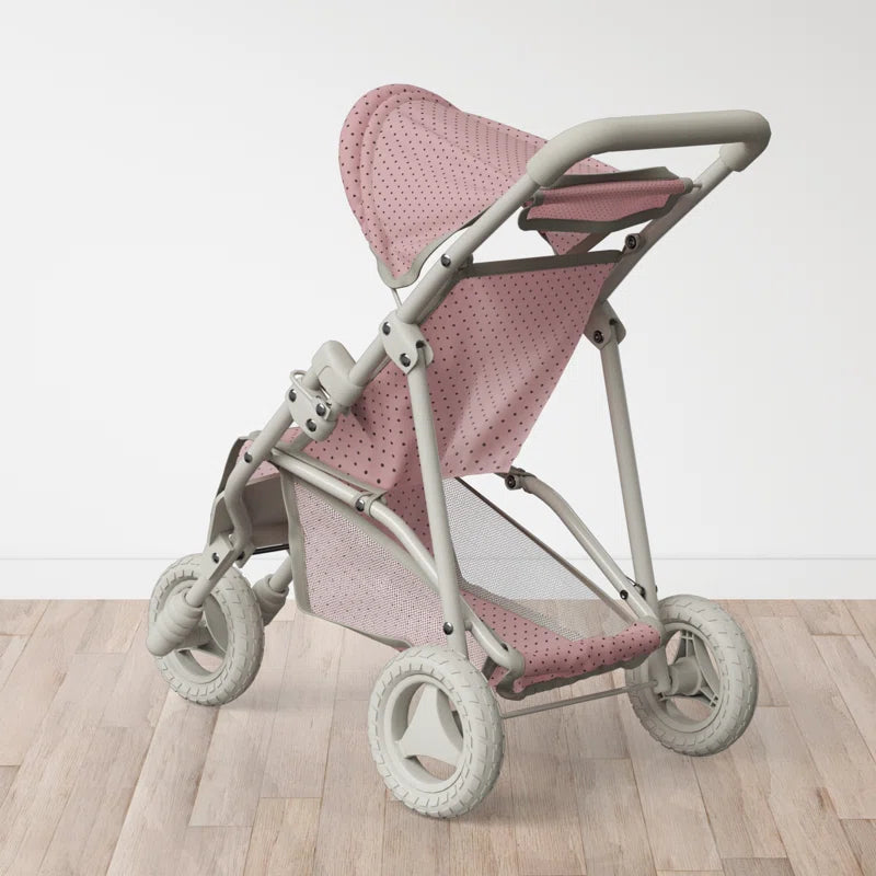 Olivia'S Little World Doll Jogging-Style Stroller, Pink/Cream/Gray