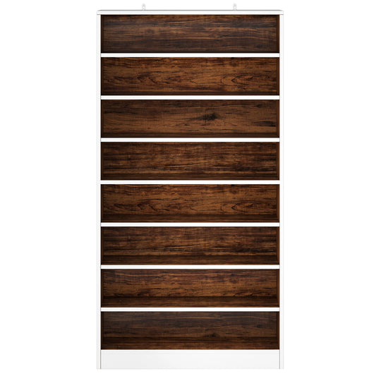 9 Tiers Shoe Cabinet 40-45 Pairs Heavy Duty Wood Freestanding Shoe Storage Cabinet with Open Storage for Entryway