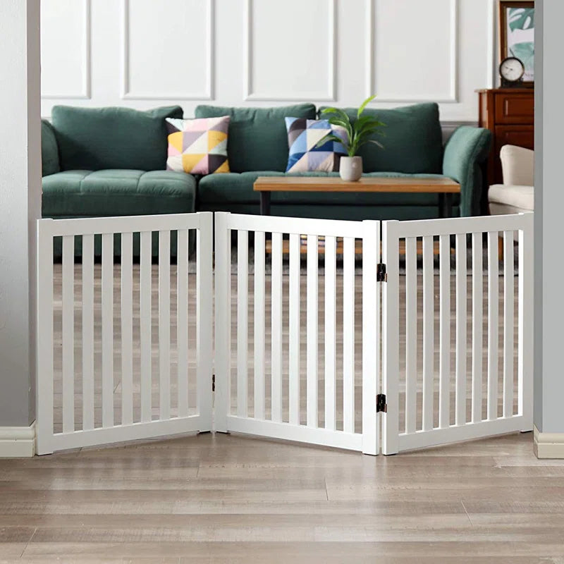 Remi Wood Free Standing Pet Gate