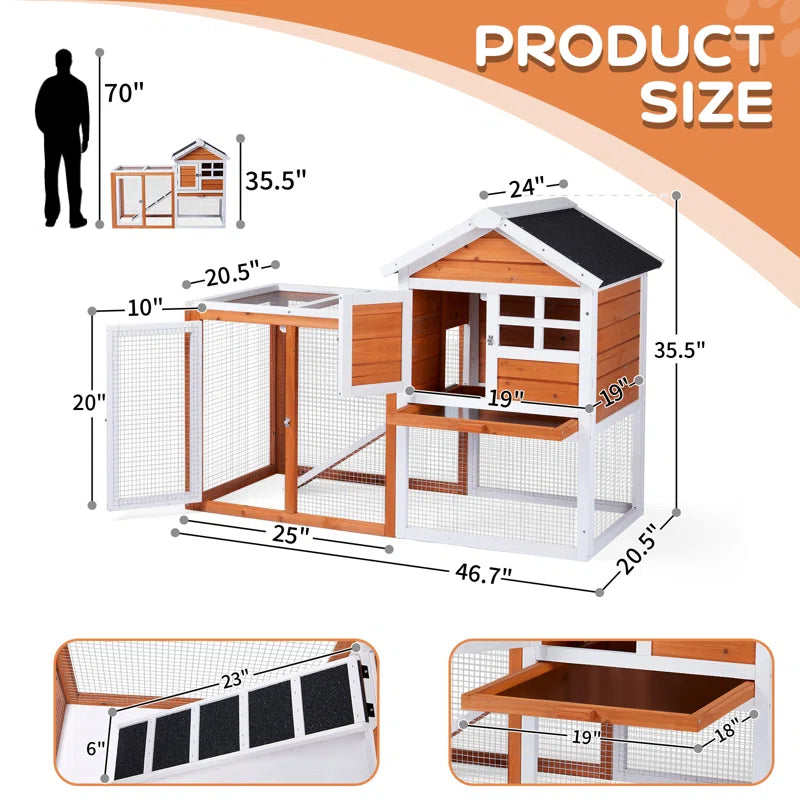 Elselore 6.5 Square Feet Chicken Coop for up to 3 Chickens