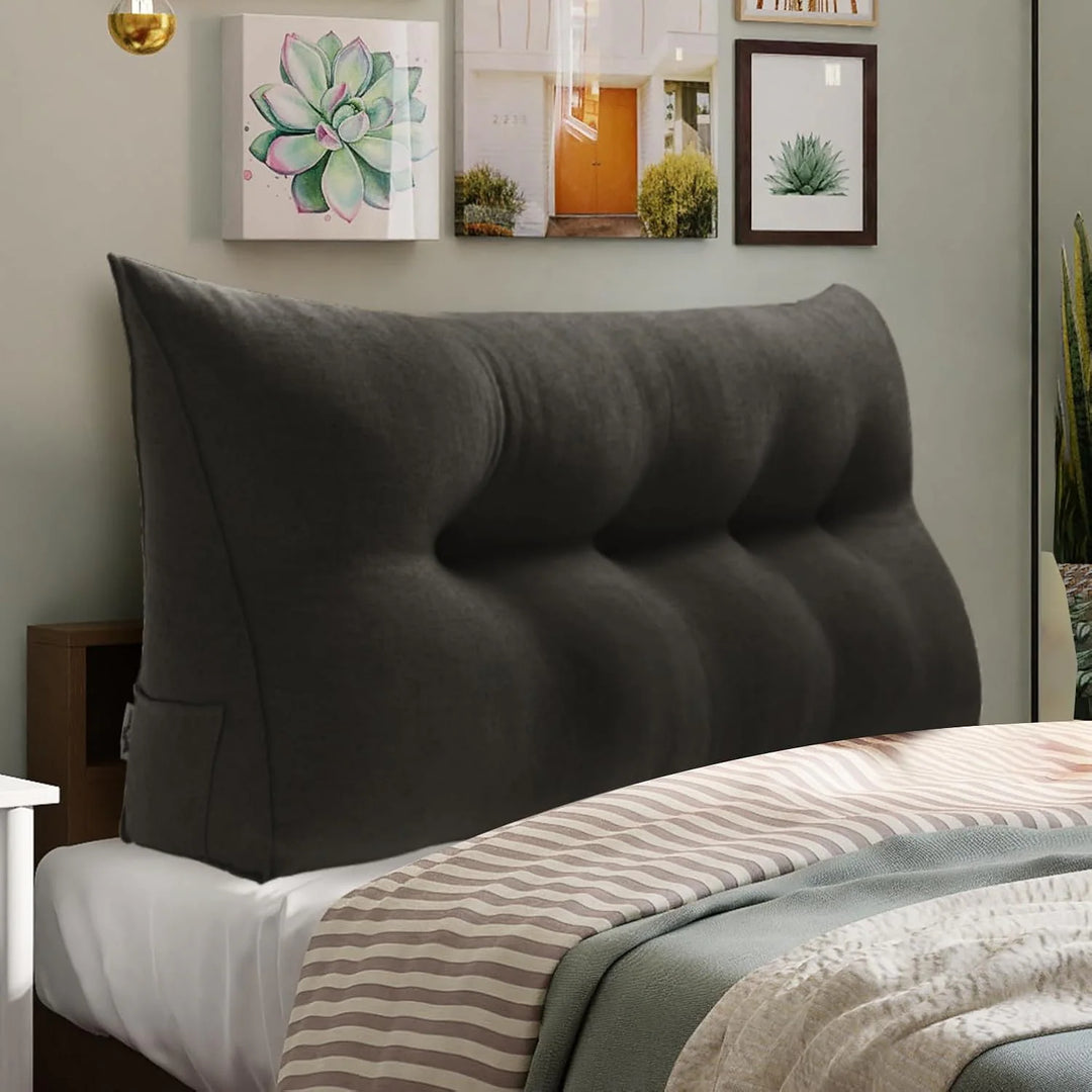 Bed Rest Wedge Reading Pillow Headboard Back Support Cushion
