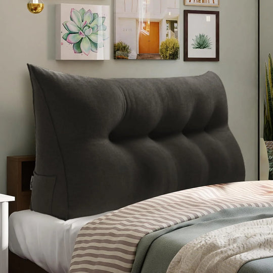 Bed Rest Wedge Reading Pillow Headboard Back Support Cushion