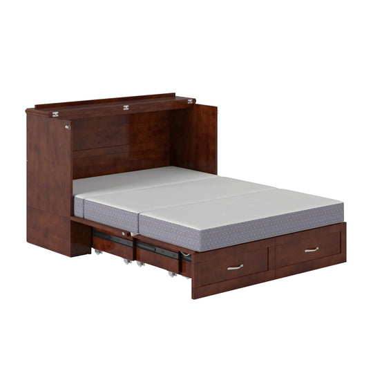 Hamilton Murphy Bed Chest with Mattress and Storage Drawer
