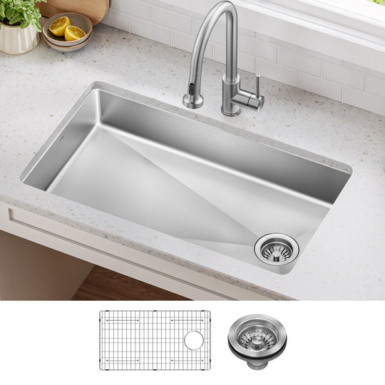 Fairlane Undermount 18 Gauge Stainless Steel Kitchen Sink