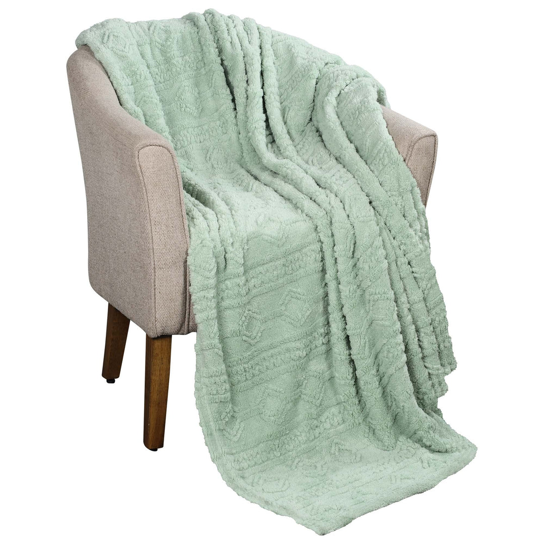 Arctic Boho Jacquard Plush Fluffy Fleece Blanket