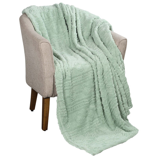 Arctic Boho Jacquard Plush Fluffy Fleece Blanket