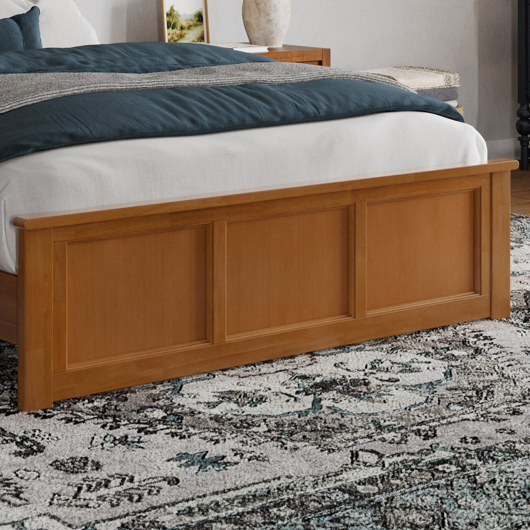 Charlotte Solid Wood Low Profile Platform Bed with Matching Footboard