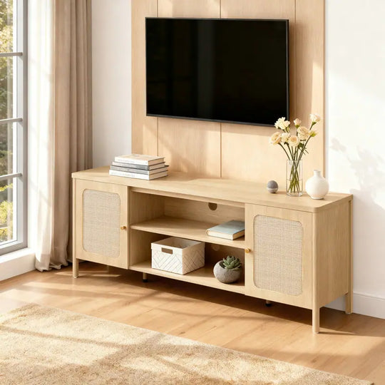 62" Bohemian TV Stand Modern Media Console Entertainment Center