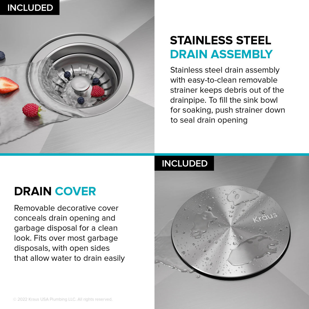 Kore Workstation Drop-In Stainless Steel Kitchen Sink