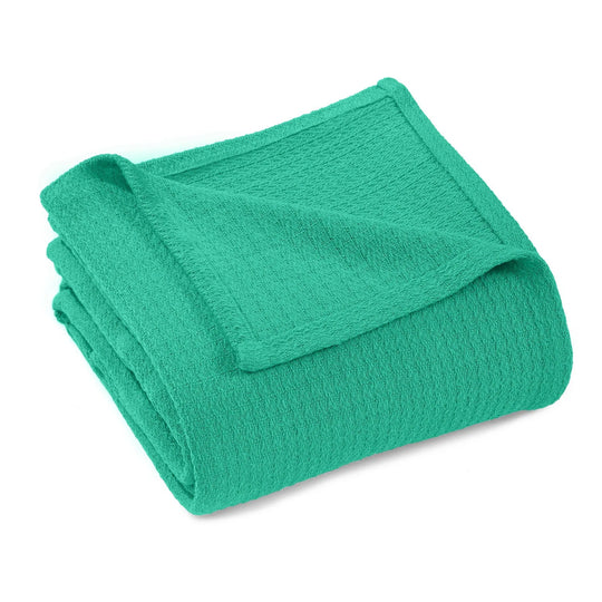 Waffle Weave Honeycomb Knit Soft Cotton Blanket