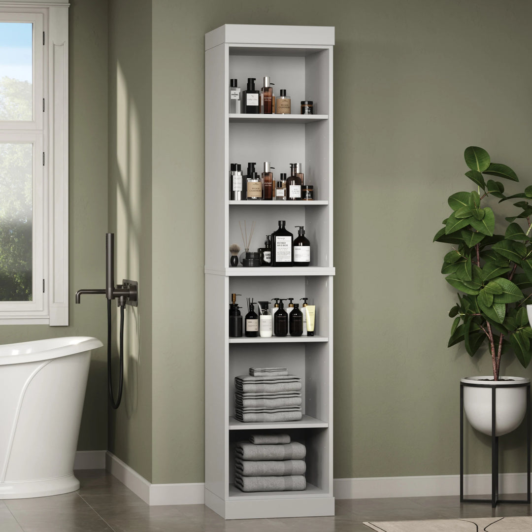 100% Solid Wood Bathroom Storage Cabinet, Adjustable Shelves, 16.5" Wide, 35.75" Tall