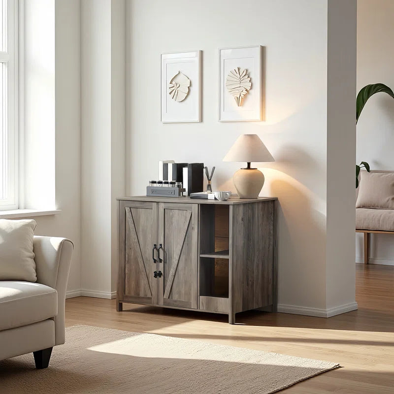 41.34''Cat Litter Box Enclosure with Litter Collector, Dog-Proof Adjustable Shelf and Outlet，For Litter Robot 3/4,Cat Washroom