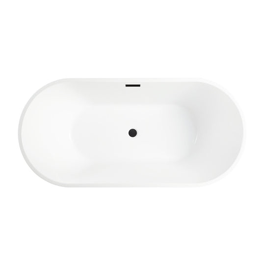 54" Acrylic Freestanding Soaking Bathtub