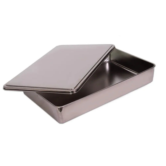 YBM Home Stainless Steel Covered Cake Pan - Silver