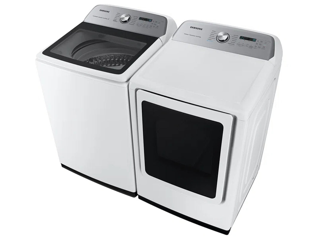 5.2 Cu. Ft. Large Capacity Top Load Smart Washer and 7.4 Cu. Ft. Smart Electric Dryer with Steam Sanitize+
