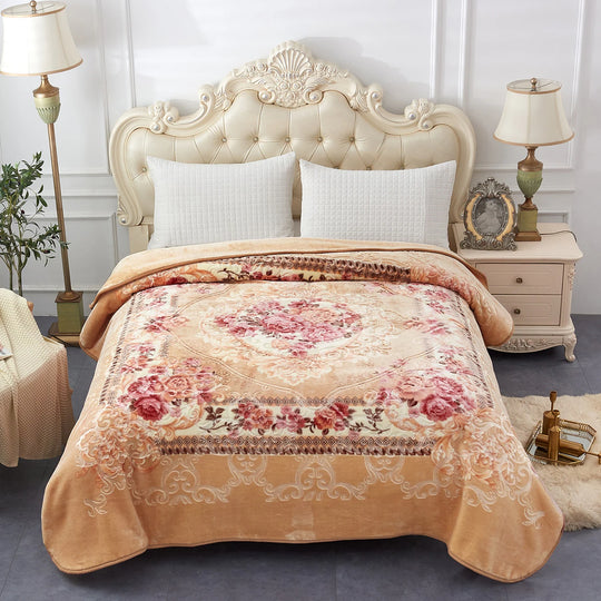 Heavy Korean Mink Fleece King Size Blanket, Christmas Gift for Parents