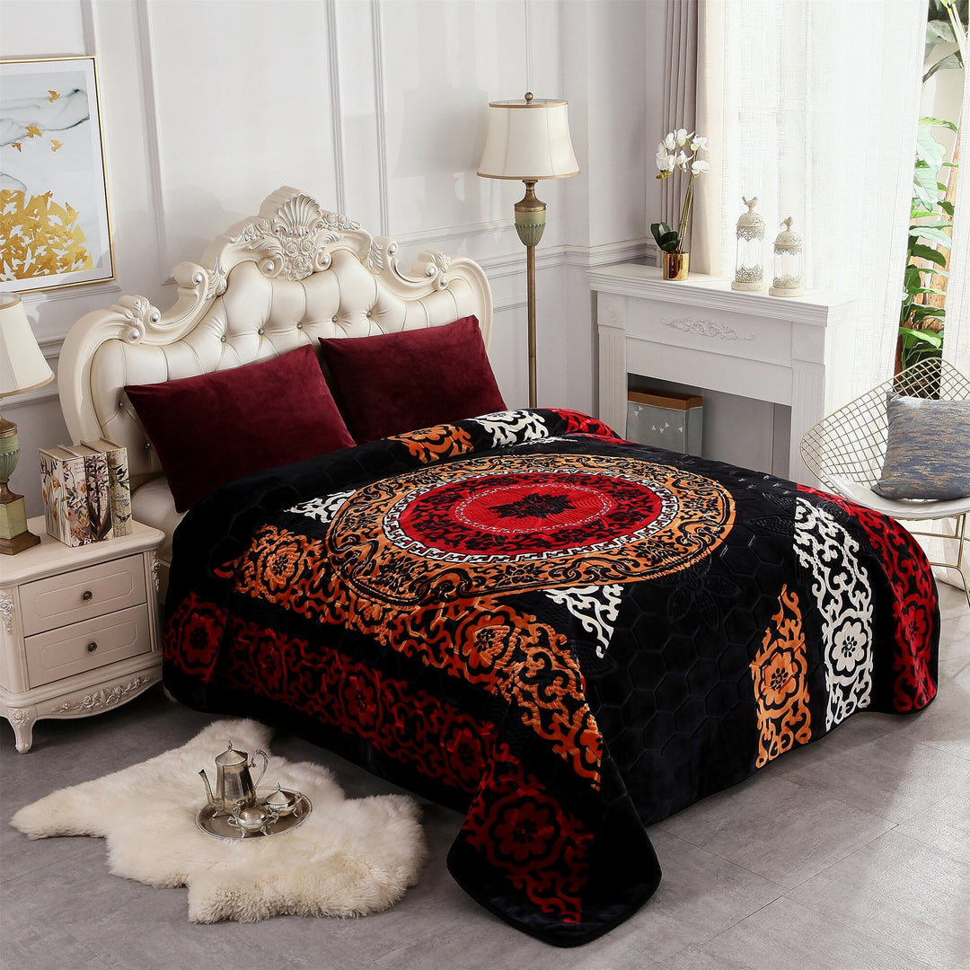 Heavy Korean Mink Fleece King Size Blanket, Christmas Gift for Parents