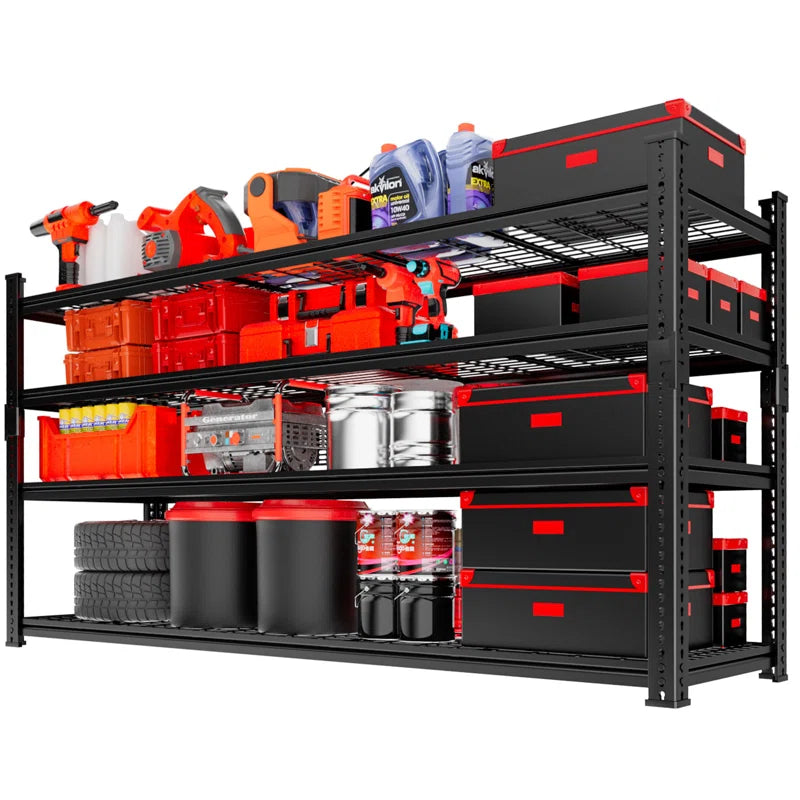 Rikuto Adjustable Heavy Duty Metal Shelving Unit for Garage,Pantry,Storage,Toolsheds, Warehouses