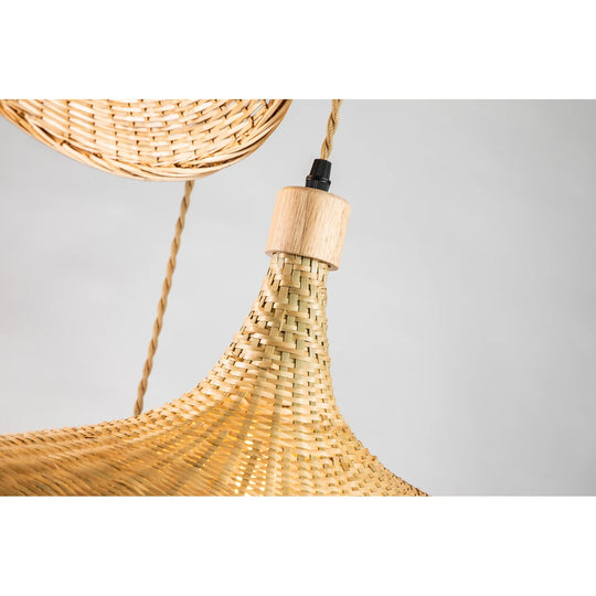 Three Lights Unique Rattan Pendant Light