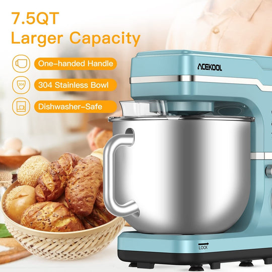 7.5 Quarts 10 Speed Tilt Head Kitchen Stand Mixer