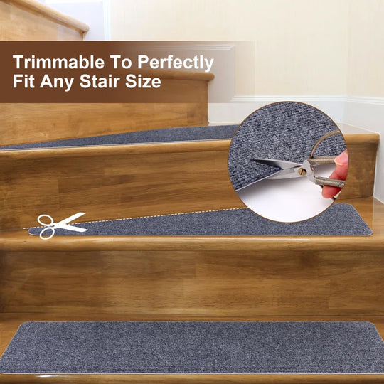 Non-Slip Carpet Stair Treads Indoor Runner for Kids Elders & Pets (Set of 15)