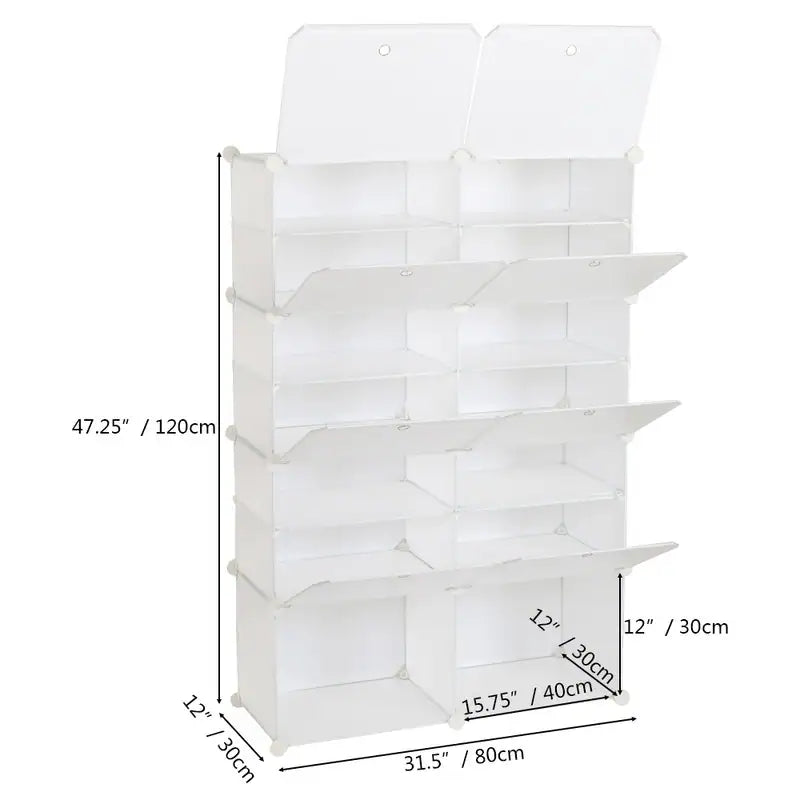 Portable Shoe Rack Organizer 66-72 Pair Tower Shelf Storage Cabinet