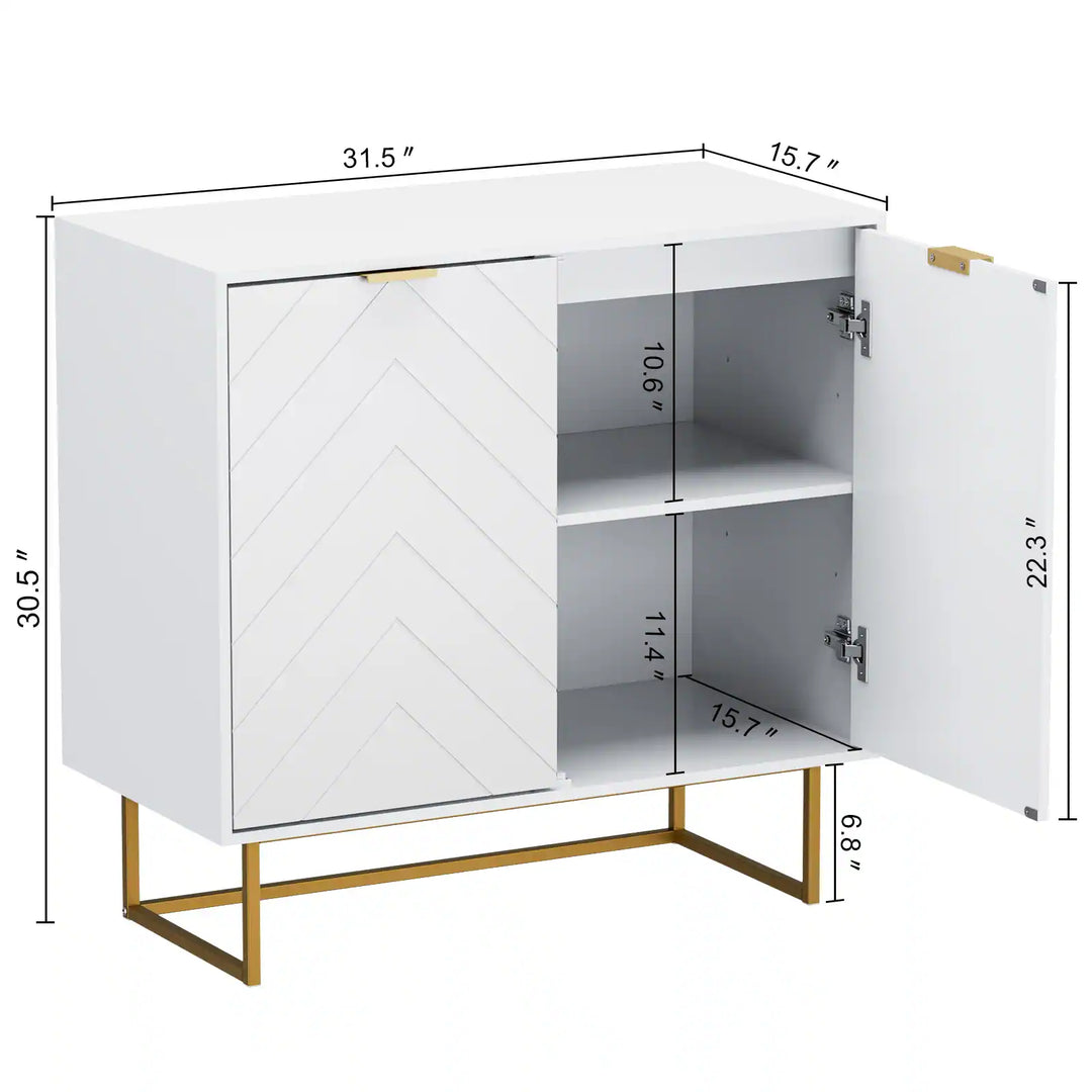 Versatile Sideboard Buffet Cabinet Storage with Adjustable Shelf