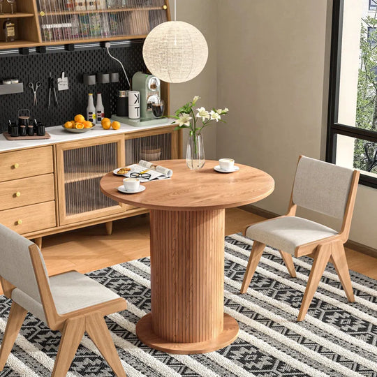 Round Dining Table, Farmhouse Kitchen Table for Kitchen Living Room