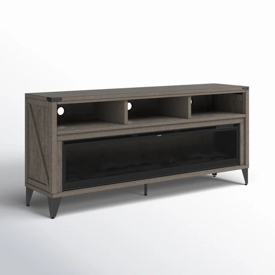Bowrah TV Stand for Tvs up to 75" with Electric Fireplace Included