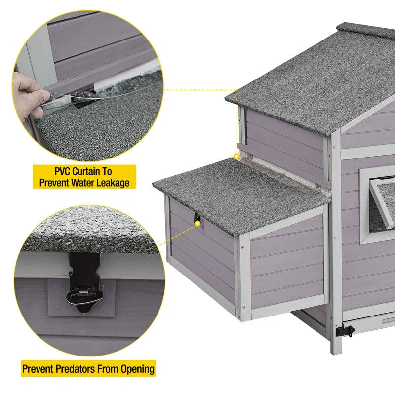 16.8 Square Feet Chicken Coop with Nesting Box