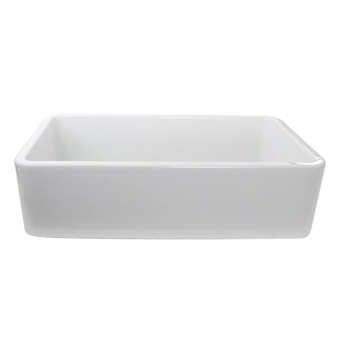 31-Inch Fireclay White Farmhouse Kitchen Sink - 31 X 18 X 8.75 Inches