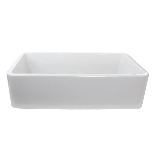 31-Inch Fireclay White Farmhouse Kitchen Sink - 31 X 18 X 8.75 Inches